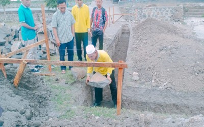 Alhamdulillah...dapat 5 lokal, Peletakan Batu Pertama Bangunan Ruang Kelas Baru SMKN 3 Selong
